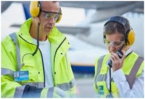 a man and a woman in airside-support-equipment
