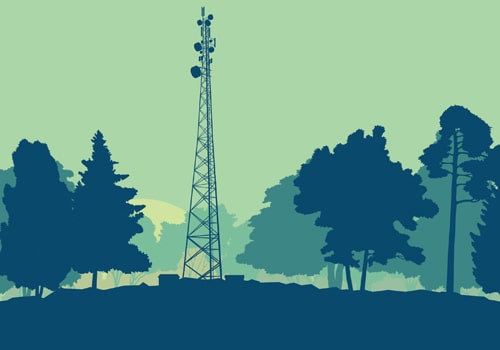 network signal tower in jungle